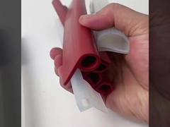 Extrusión de silicona roja translúcida, perfil de silicona para sellar