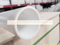 Tubo de PTFE moldeado blanco de grado industrial / Tubo de PTFE 100% virgen Superficie lisa