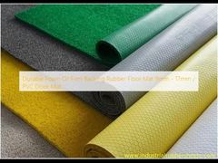 Alfombra de piso de goma con respaldo de espuma duradera o firme de 9 mm - 17 mm / Felpudo de PVC