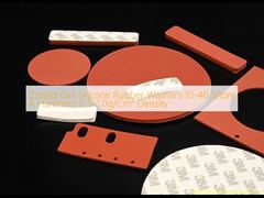 Arandelas de goma de silicona de celda cerrada, dureza 10-40 Shore A, densidad 0.5-1.0g/Cm³