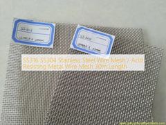 Malla de alambre de acero inoxidable SS316 SS304 / Malla de alambre metálico resistente a ácidos, 30 m de longitud