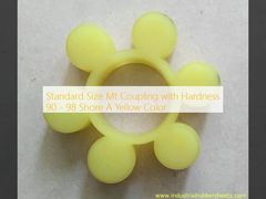 Tamaño estándar Mt acoplamiento con dureza 90 - 98 Shore Color amarillo