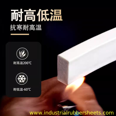 Closed Cell Silicone Sponge Stripe 1mm-60mm Thickness for Industrial Seal