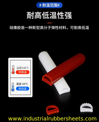 Food Grade Silicone Stripe 3mm x 10mm, -60°C to 200°C, UL 94 V-0