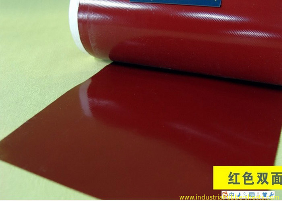 Hoja a prueba de calor rojo oscuro Rolls de la goma de silicona reforzado para insertar la tela 1PLY