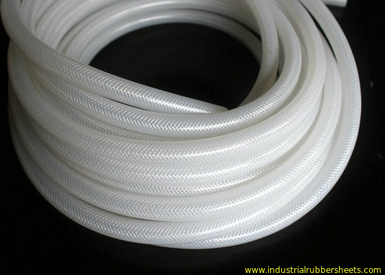Tubería de la goma de silicona de la trenza del poliéster, categoría alimenticia flexible de la manguera del silicón sin el olor