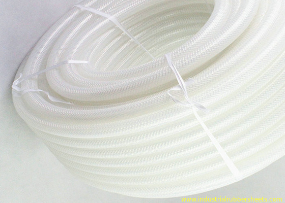El tubo del silicón de la categoría alimenticia/la manguera transparentes del silicón refuerza con el material del poliéster