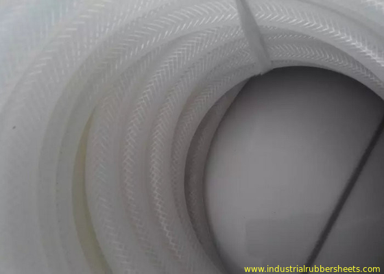 El tubo del silicón de la categoría alimenticia/la manguera transparentes del silicón refuerza con el material del poliéster