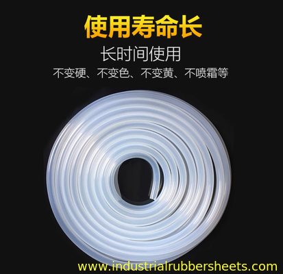 Manguito de tubo de caucho de silicona extruido resistente al calor suave y flexible