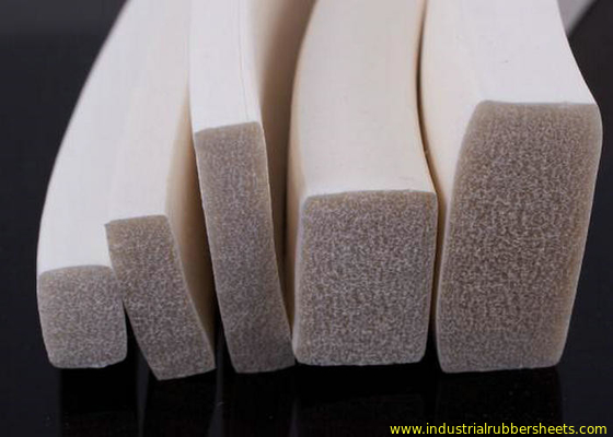 Cordón de esponja de silicona extruido 10-30 Shore A para sellos industriales