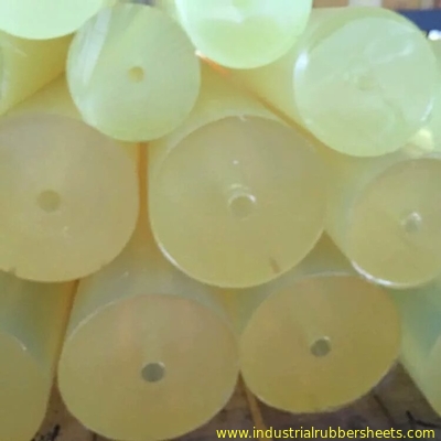 Poliuretano o nilón amarillo Rod plástico, barra de la PU de la longitud de 300 - de 500m m