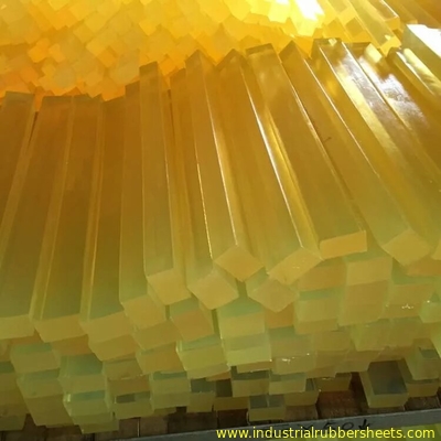 Poliuretano o nilón amarillo Rod plástico, barra de la PU de la longitud de 300 - de 500m m