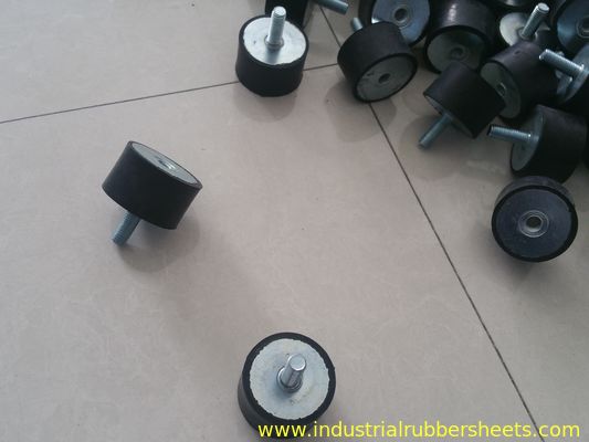 Amortiguador de goma B-MF con dureza 40, 50, 60 Shore A y metal galvanizado + goma para antivibración industrial
