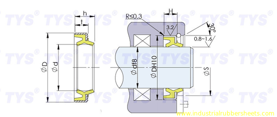 High Wear Resistance Steel DKB Wiper Seal with PU or NBR Lip for Hydraulic Cylinders