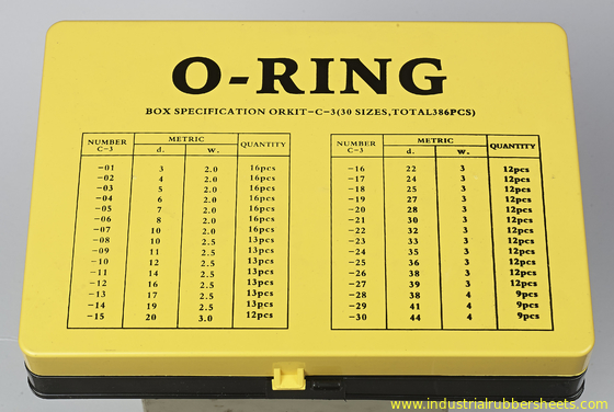 Equipo de goma ISO3601 AS568A DIN3771 JIS color estándar, amarillo y rojo de B2401 del anillo o de NBR