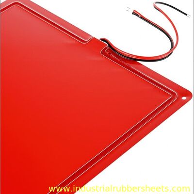 Red Close Cell Silicone Heater Pad 220-240V 350W for Uniform Heating up to 220°C
