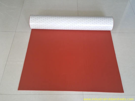 Hoja resistente de la esponja de la hoja/del silicón de la espuma del silicón del envejecimiento rojo con el pegamento de 3M