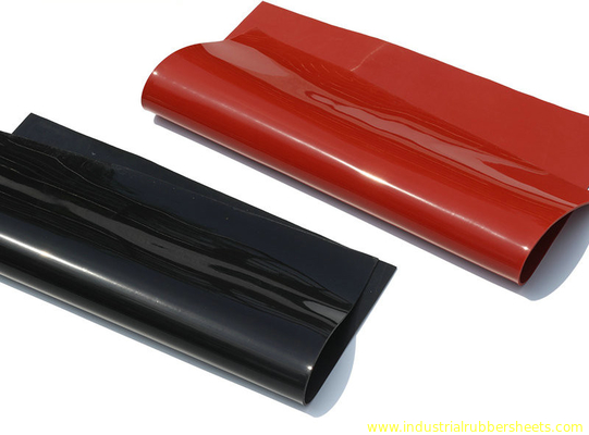 La hoja roja, negra del silicón, silicón Rolls clasificó 1-10m m el x 1.2m X 10m