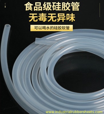 Manguera translúcida del silicón de la categoría alimenticia, tubo del silicón, tubería del silicón