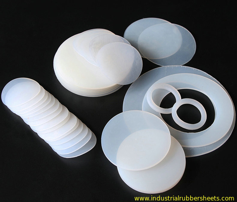 Arandela de silicona de grado alimenticio 30-80 Shore A Blanco translúcido