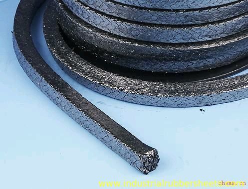 Black Color PTFE Packing with Graphite for Industrial Seal, Density 1.4g/cm³ and Working Temperature -240℃ to +455℃