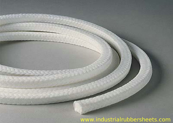 Embalaje trenzado del PTFE del enrejado blanco, embalaje de PTFE con aceite o sin aceite