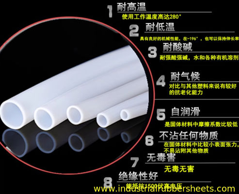 Id1mm X Od2mm X 100m manguera de PTFE blanca para alta temperatura